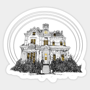 Super creepy Creel house Sticker